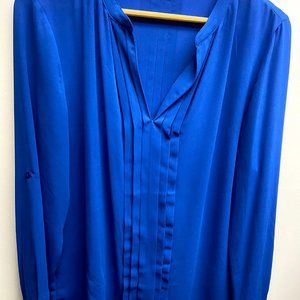 Royal blue long sleeve blouse